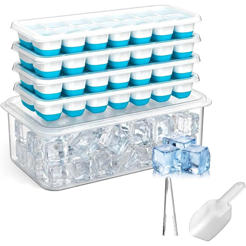 Food Storage With Scoop - Cetakan Es Batu dengan Wadah Penyimpanan