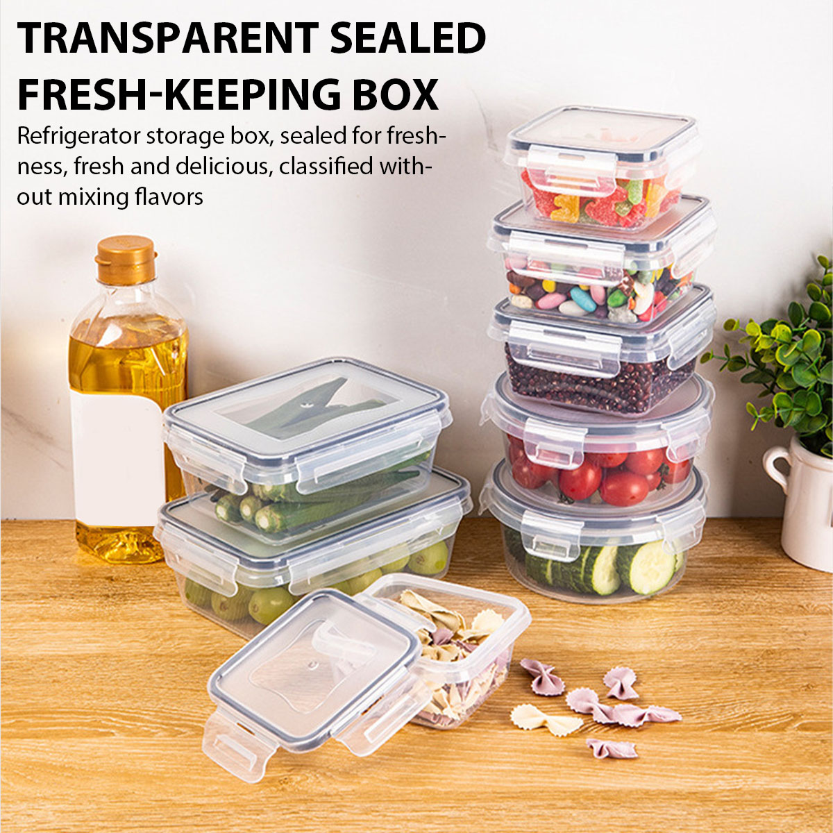 Food Storage Containers Plastic Box - 24Pcs/set Kotak Penyimpanan Makanan Set Wadah