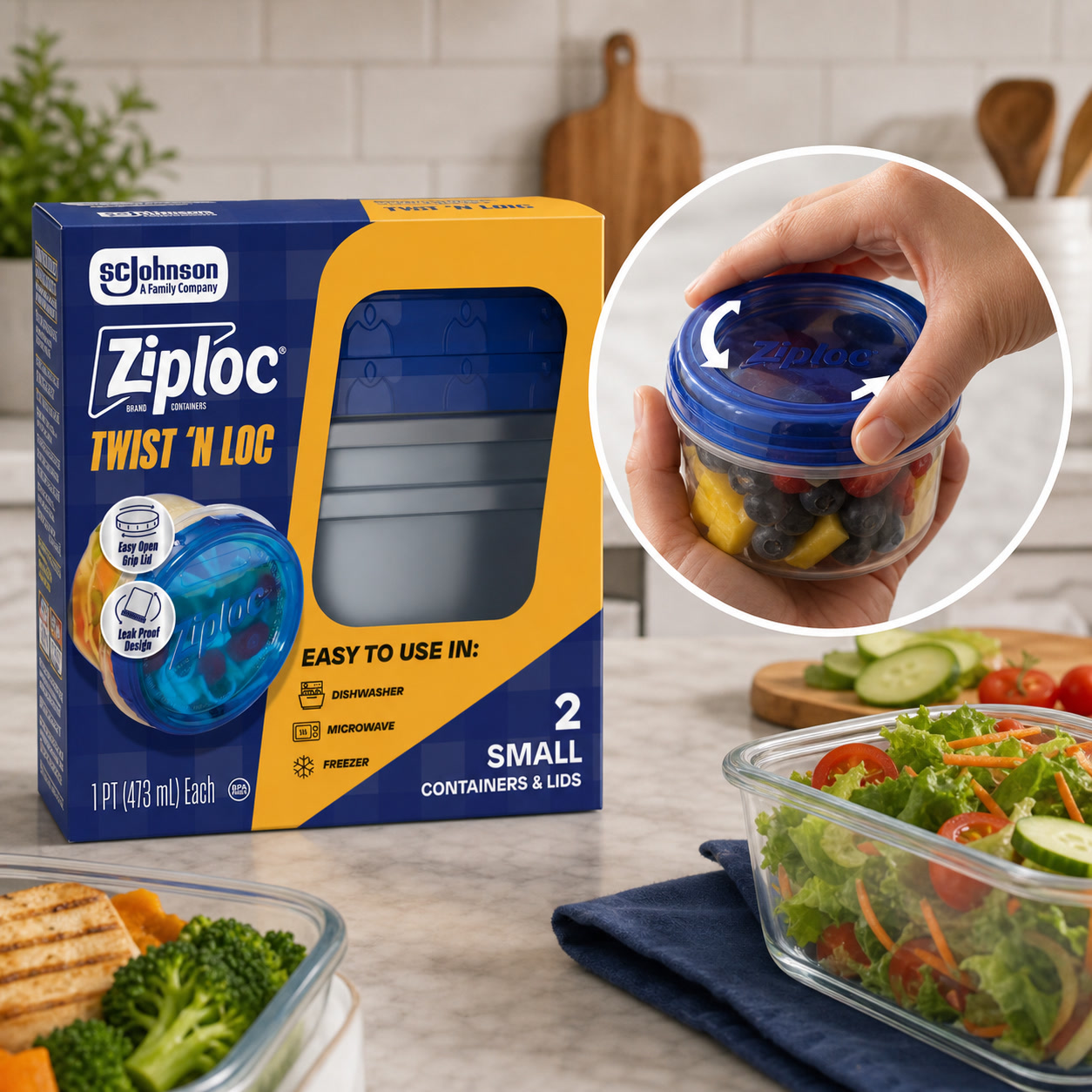 Food Storage With Lock - Wadah Penyimpanan Makanan 2ct dengan Kunci