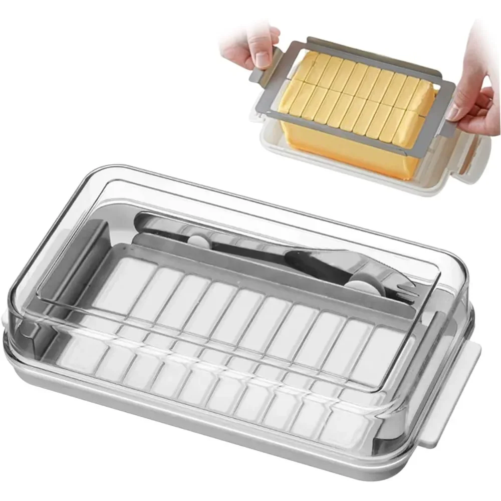 Food Storage Airtight - Kotak penyimpanan mentega 2-in-1 dengan tutup