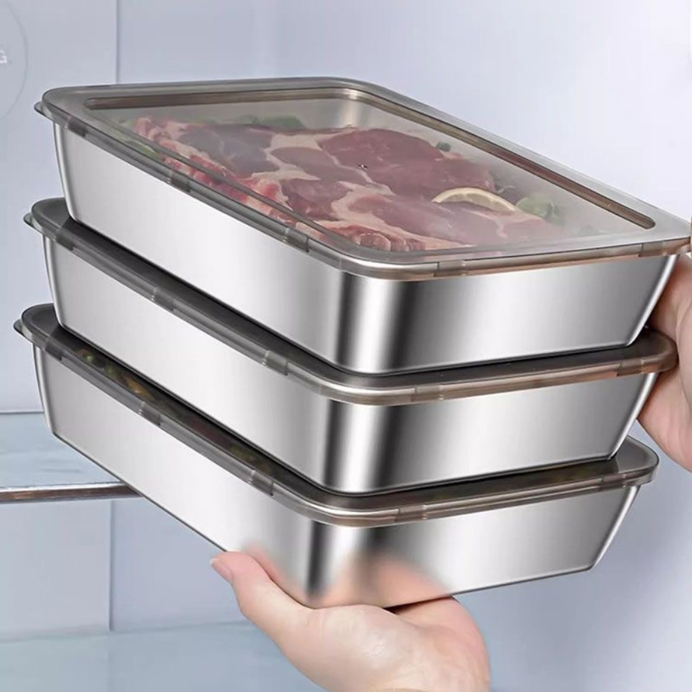 Food Storage On Table - Nampan Sajian Stainless Steel Food Grade