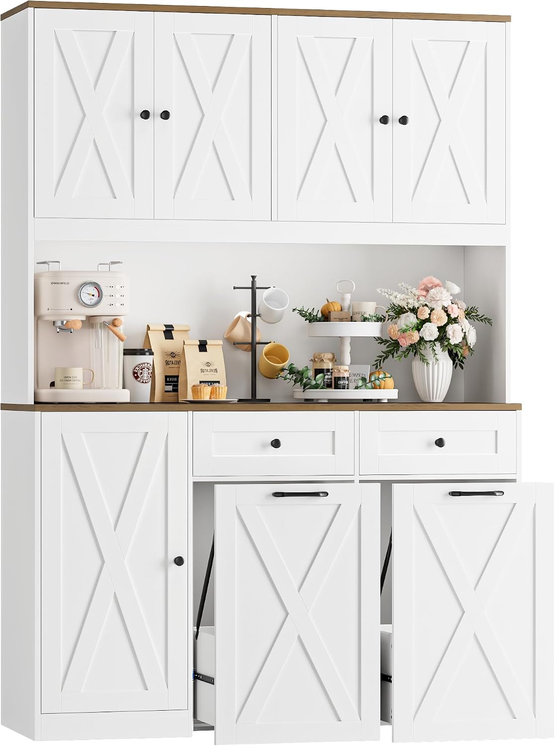 Food Storage Without Pantry - Lemari Penyimpanan Dapur Kayu, Kabinet Tinggi