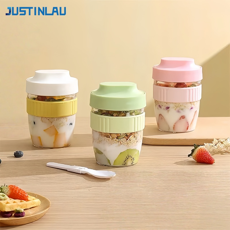 Food Storage Yogurt - JUSTINLAU Cangkir Salad Yogurt Oat Buah
