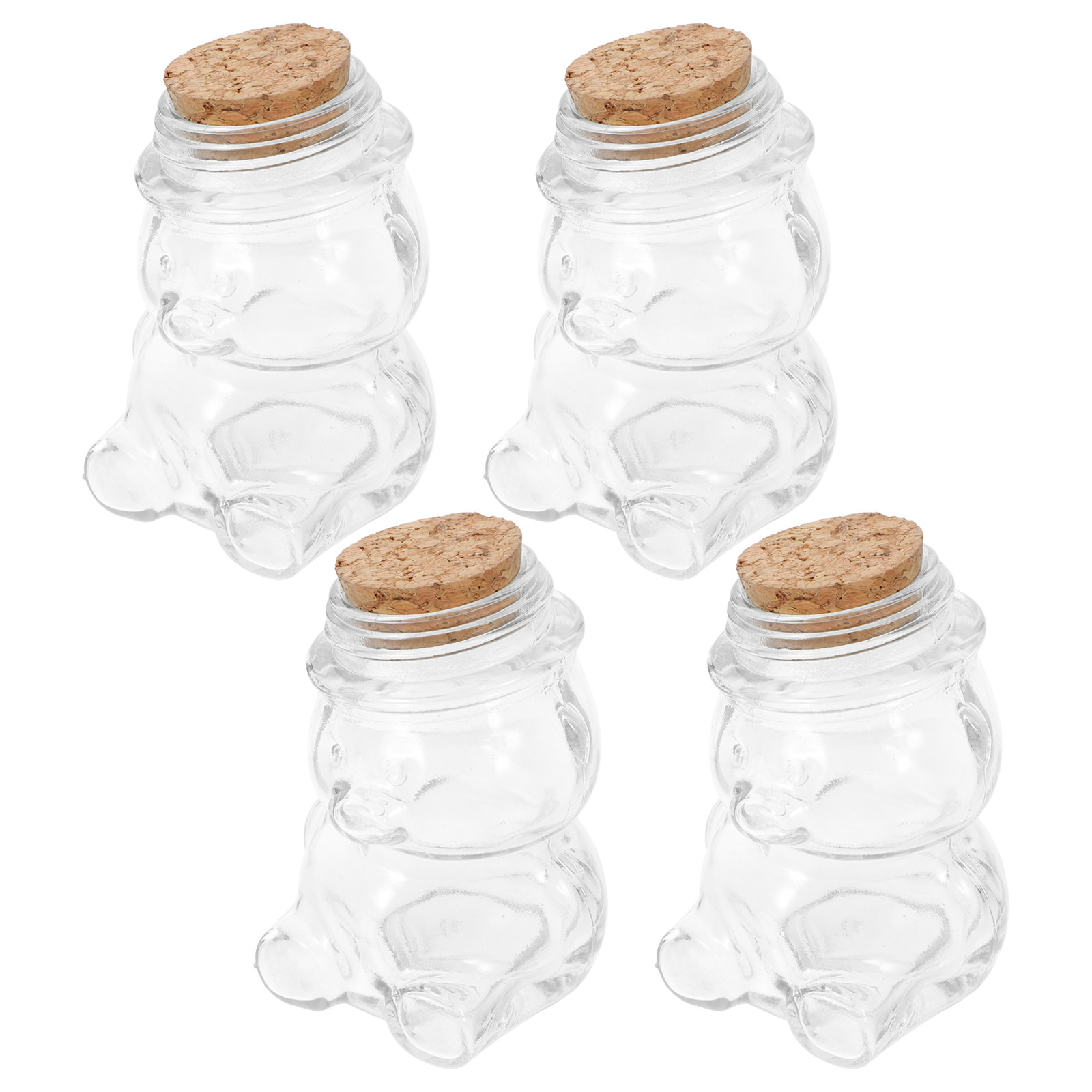 Food Storage Airtight - 4 Buah Set Toples Permen Kaca