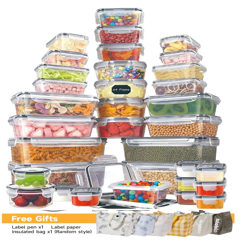 Food Storage On Table - 48PCS Set Wadah Penyimpanan Makanan Bebas