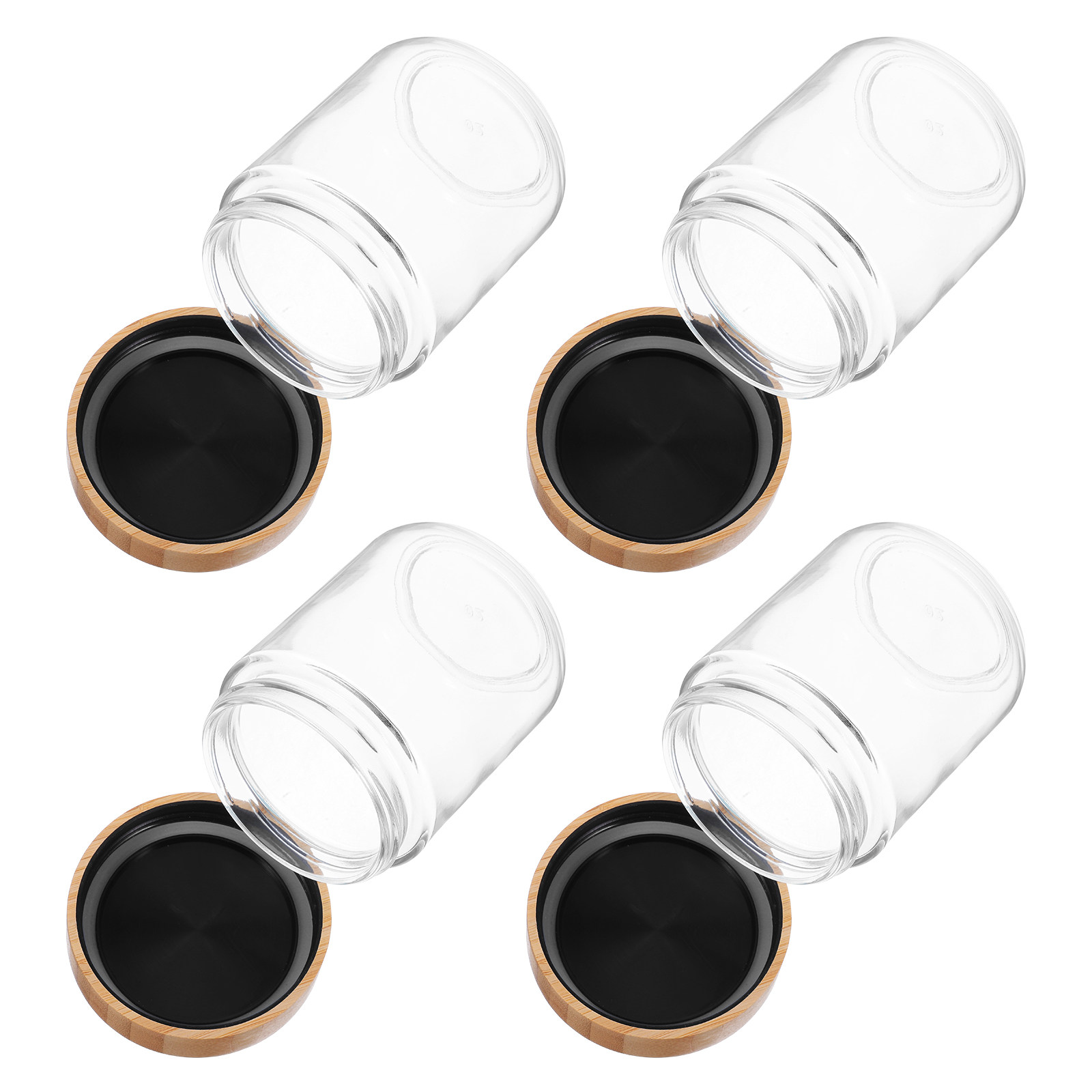 Food Storage Airtight - 4Pcs Stoples Penyimpanan Dapur Kaca dengan
