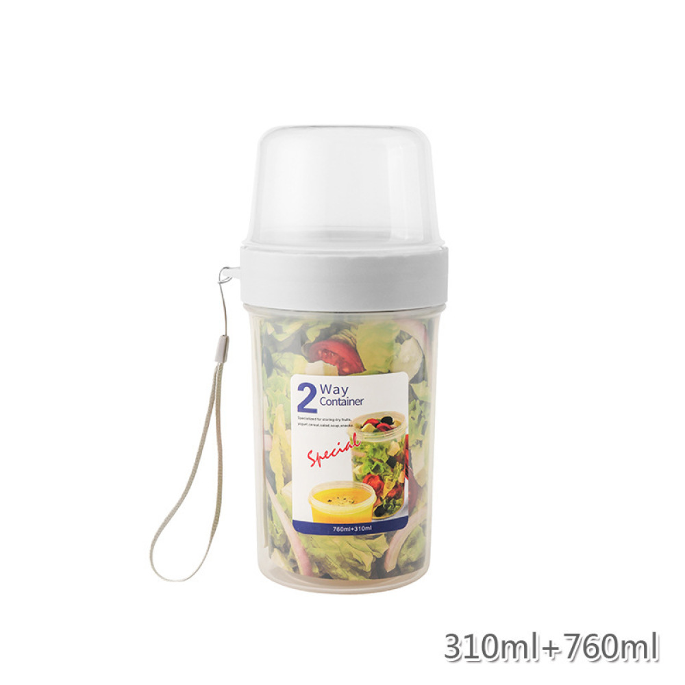 Food Storage Yogurt - Wadah Makanan Anti Bocor Dua Lapis,