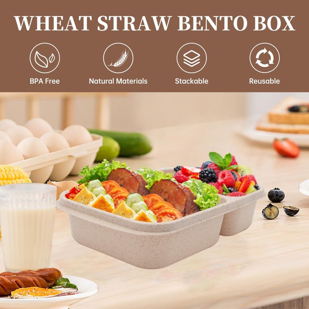 4 Paket Kotak Makan Bento, 2 W - Food Storage Lunch Box ulasan dan harga