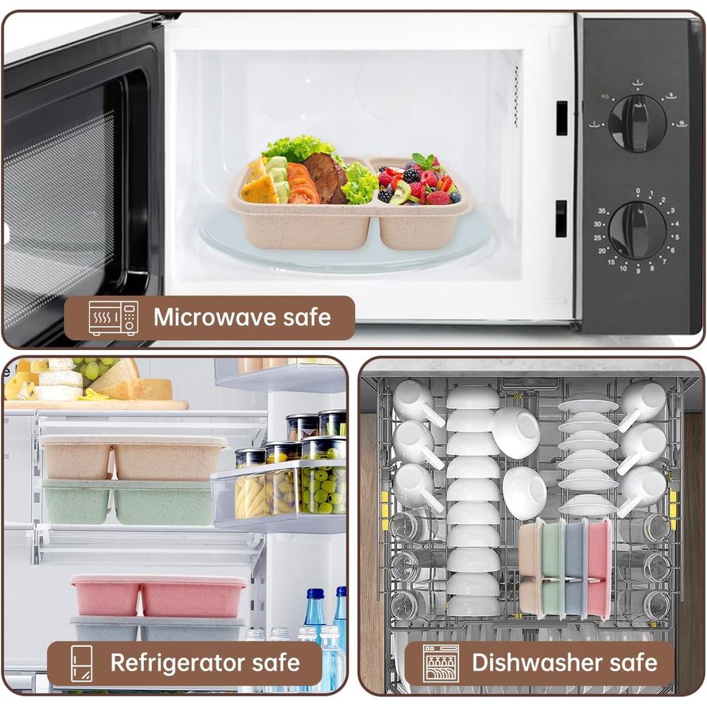 4 Paket Kotak Makan Bento, 2 W - Food Storage Lunch Box ulasan dan harga