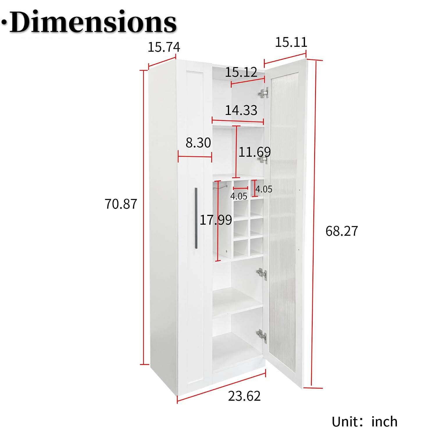 Lemari Dapur Putih 71 Inci, Pe - Food Storage Without Pantry ulasan dan harga