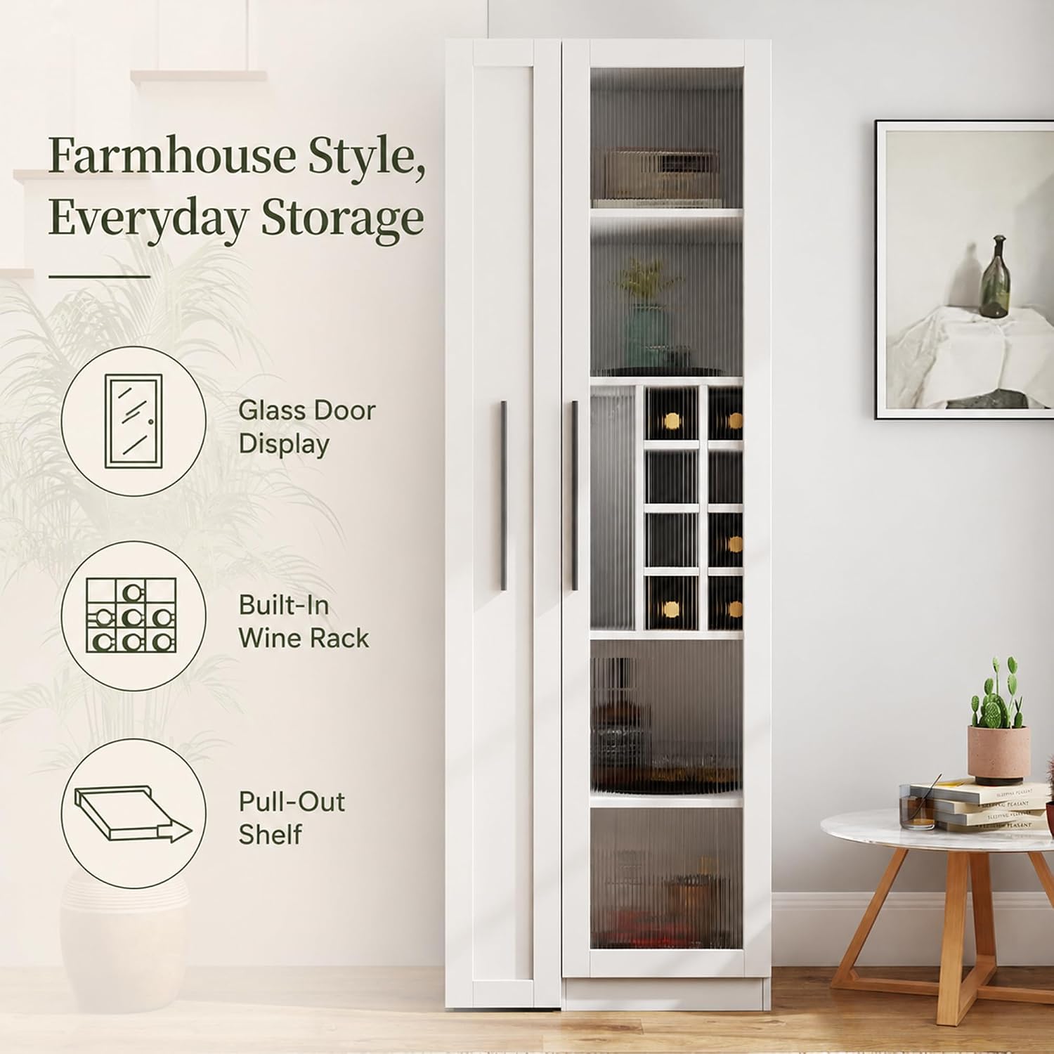 Lemari Dapur Putih 71 Inci, Pe - Food Storage Without Pantry ulasan dan harga
