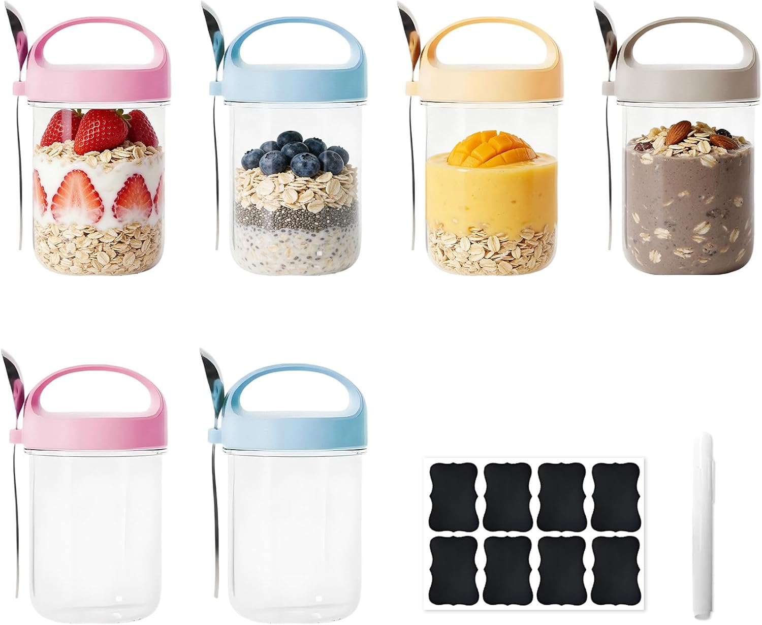6PCS Stoples Kaca Mulut Lebar  - Food Storage Yogurt ulasan dan harga