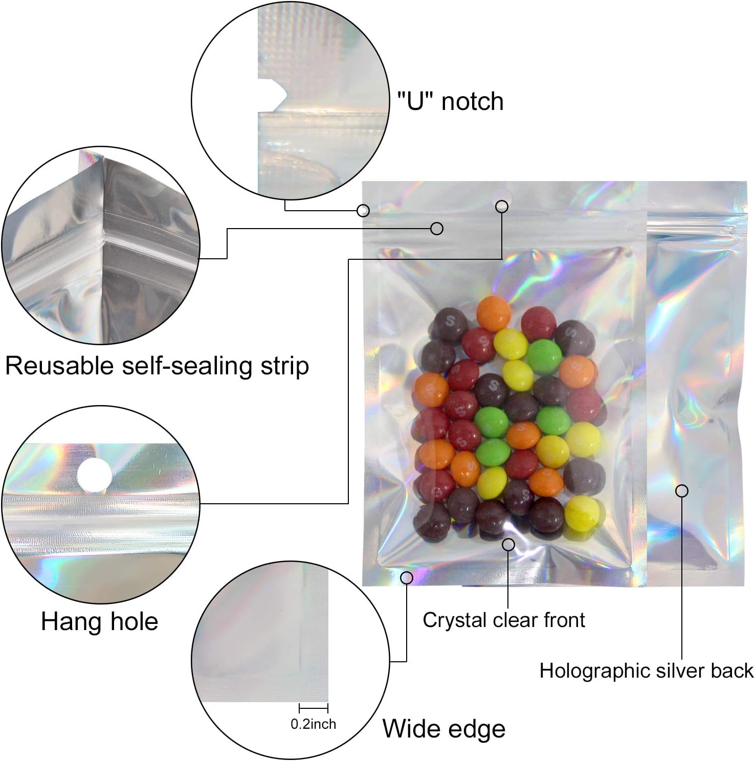 50/10 buah tas penyegel Laser  - Food Storage With Lock ulasan dan harga