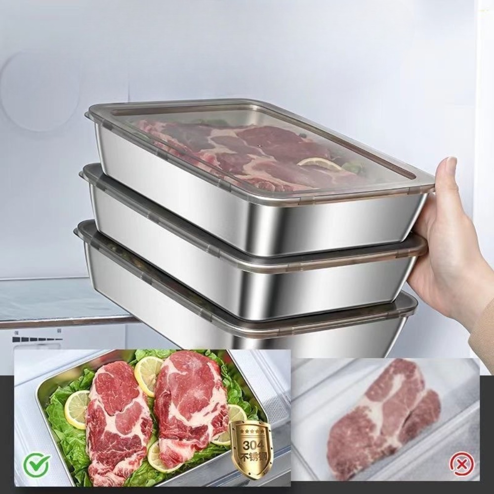 Nampan Sajian Stainless Steel  - Food Storage On Table ulasan dan harga