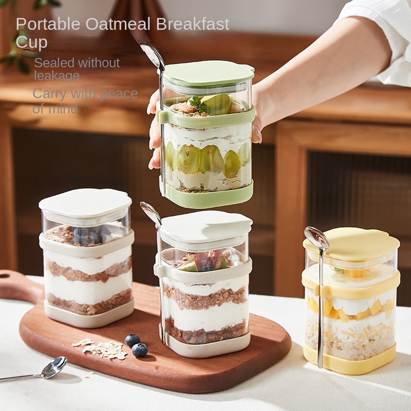 Gelas Overnight Oats dengan Se - Food Storage Yogurt ulasan dan harga