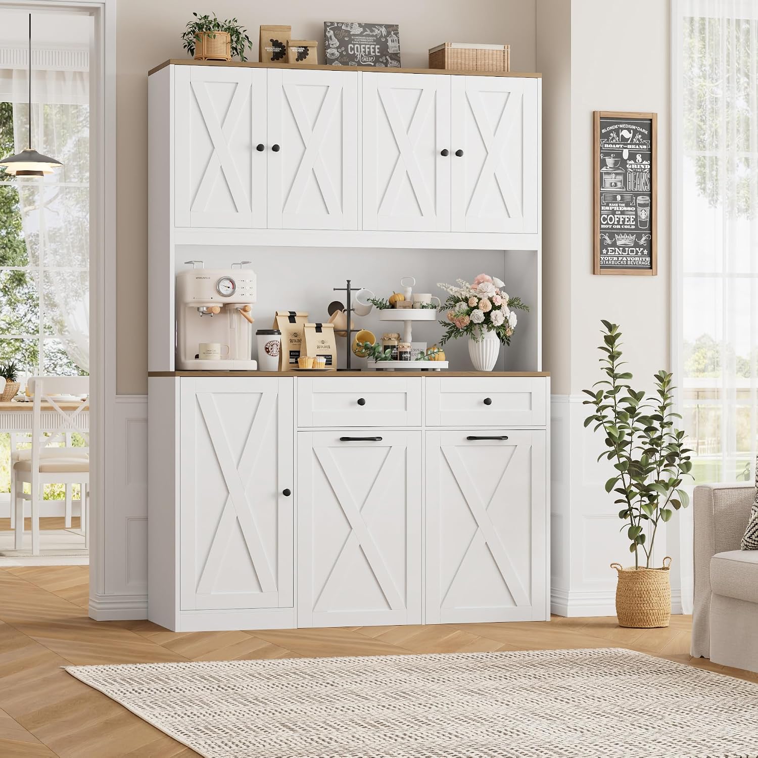 Lemari Penyimpanan Dapur Kayu, - Food Storage Without Pantry ulasan dan harga