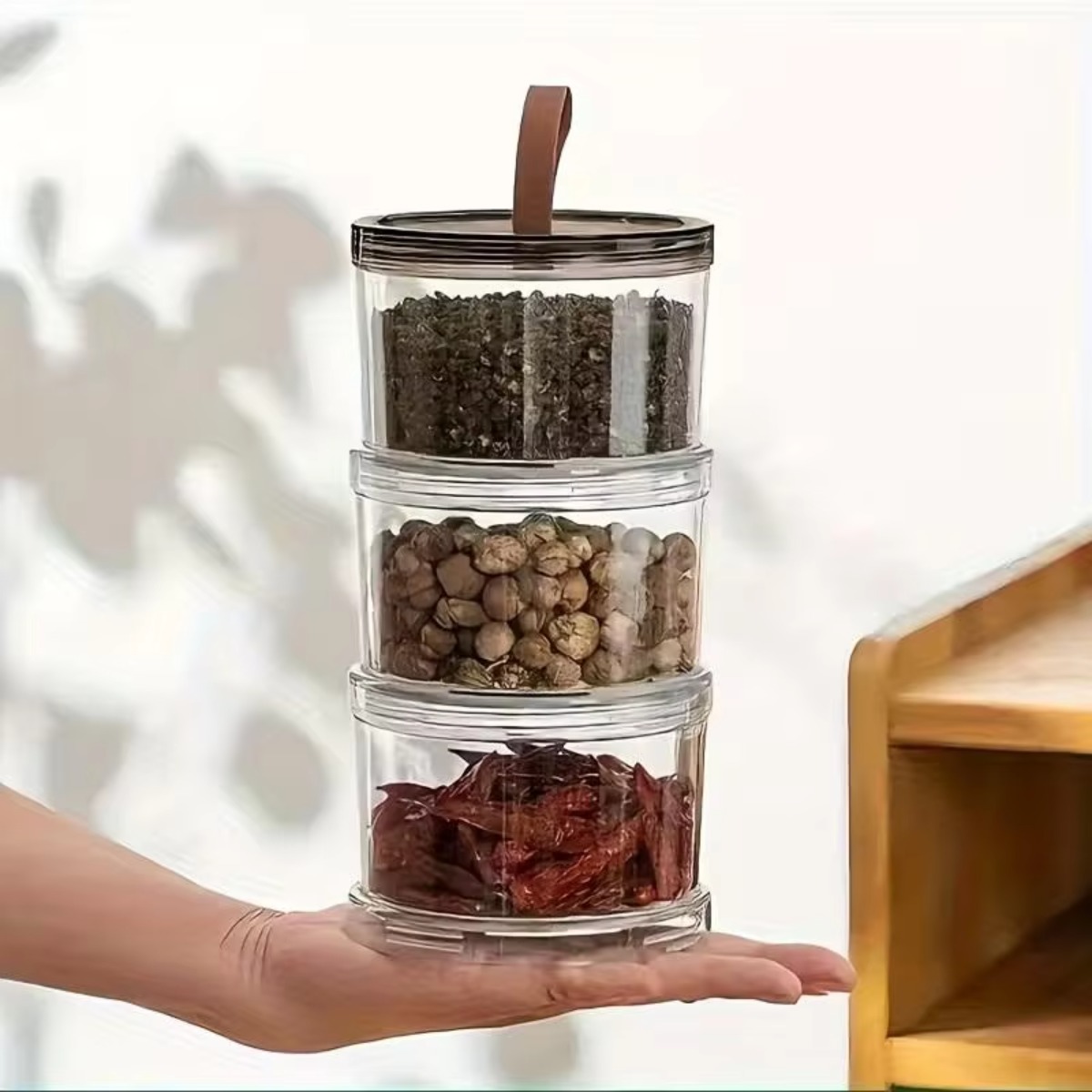 Kotak Bumbu Genggam Bulat 3-La - Food Storage Containers Plastic Box ulasan dan harga