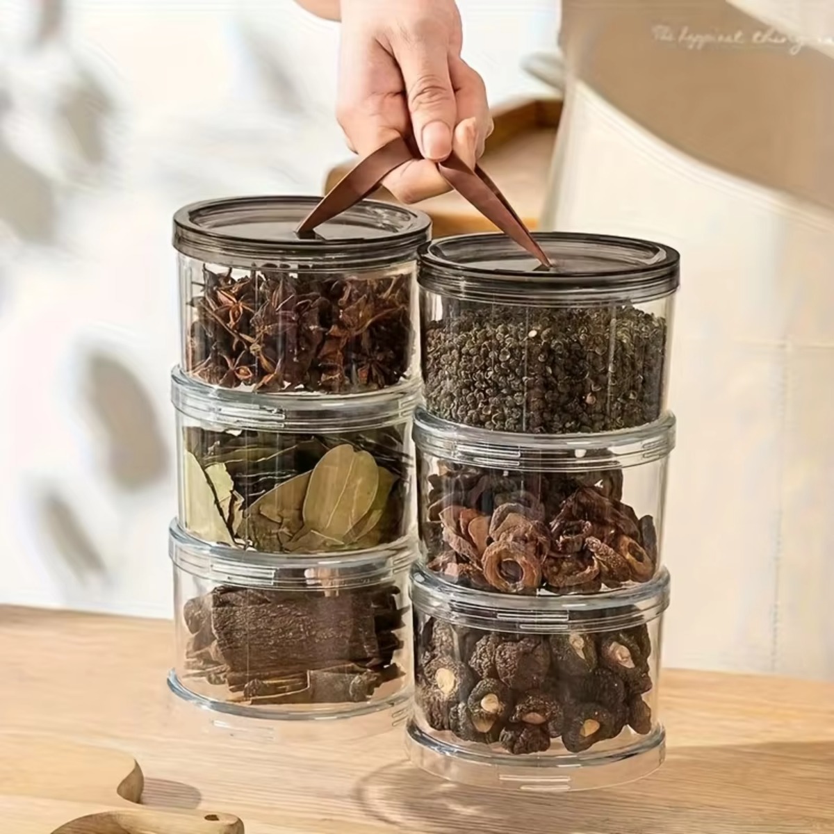 Kotak Bumbu Genggam Bulat 3-La - Food Storage Containers Plastic Box ulasan dan harga
