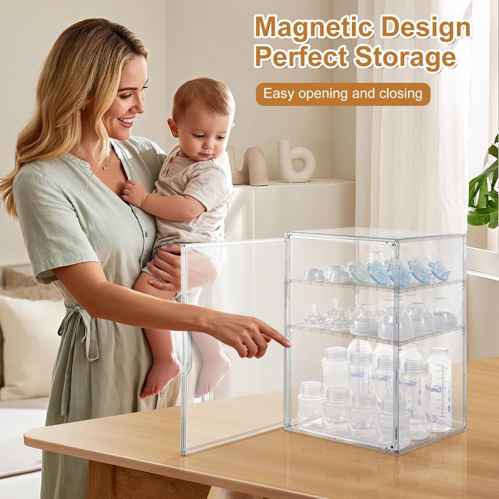 Organizer Botol Bayi Akrilik 3 - Food Storage Moms ulasan dan harga